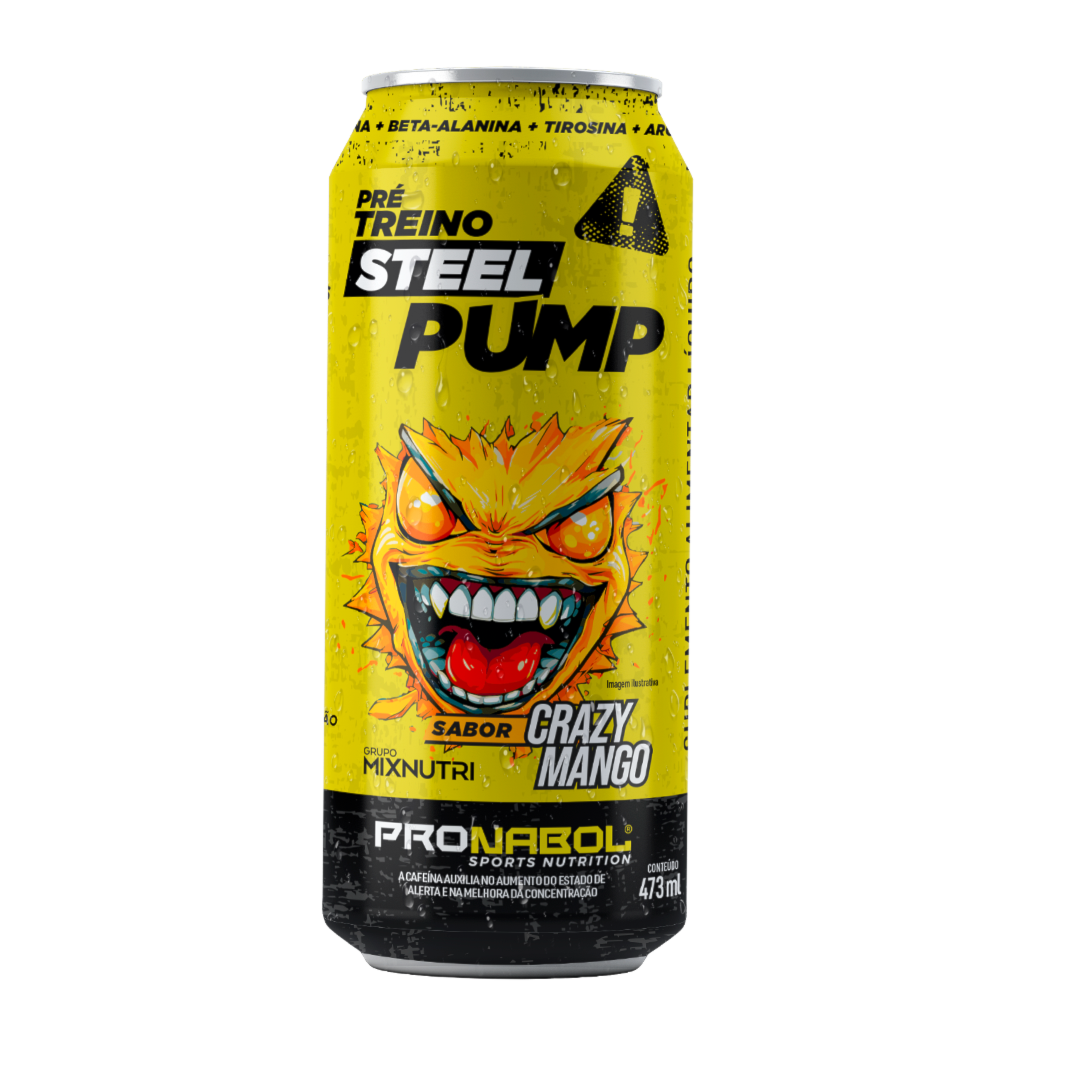 STEEL PUMP PRE-WORKOUT SABOR CRAZY MANGO 240G - PRONABOL