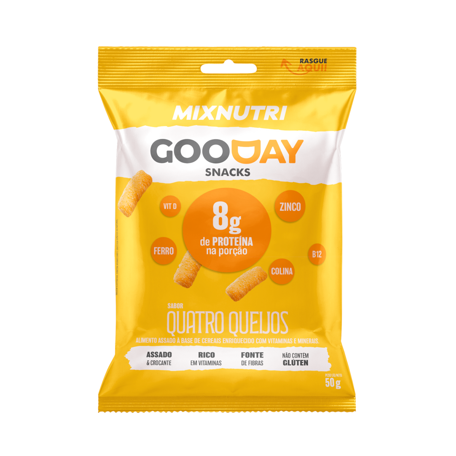 SNACK QUATRO QUEIJOS 50G - GOODAY