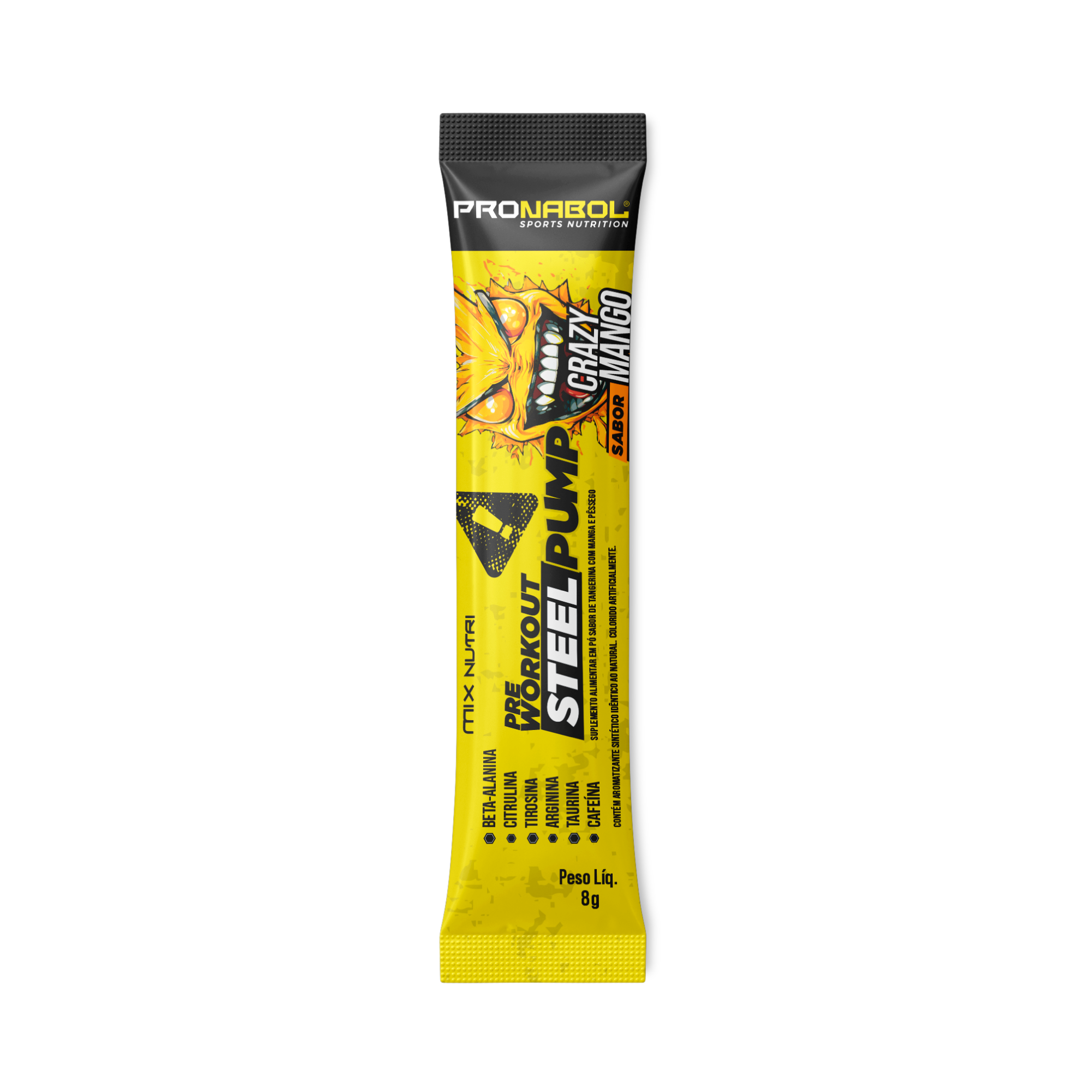 STEEL PUMP PRE-WORKOUT CRAZY MANGO 15X8G - DISPLAY